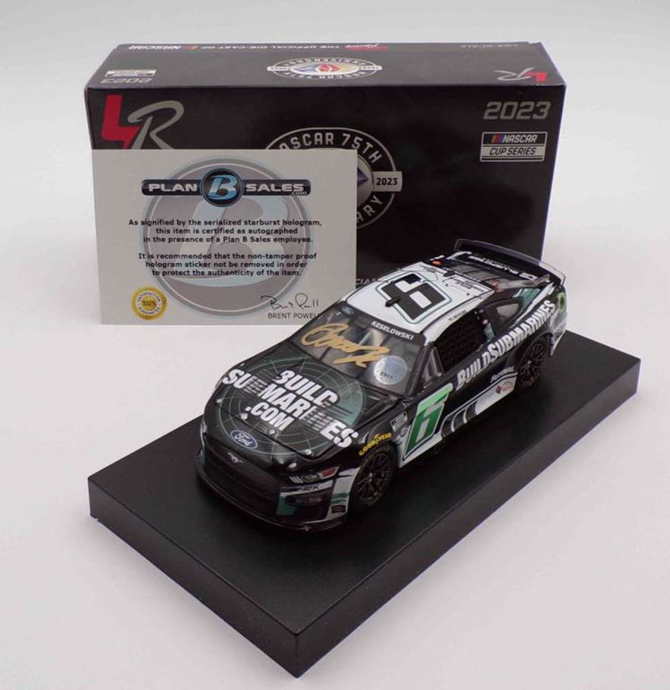 Brad Keselowski Autographed 2023 BuildSubmarines.com 1:24 Nascar Diecast - FOIL NUMBER DIECAST