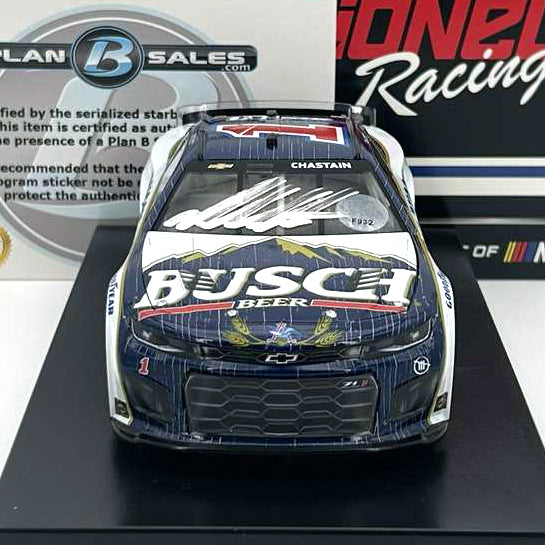 Ross Chastain Autographed Busch Beer Foil Number Retro 1:24 NASCAR Die-cast