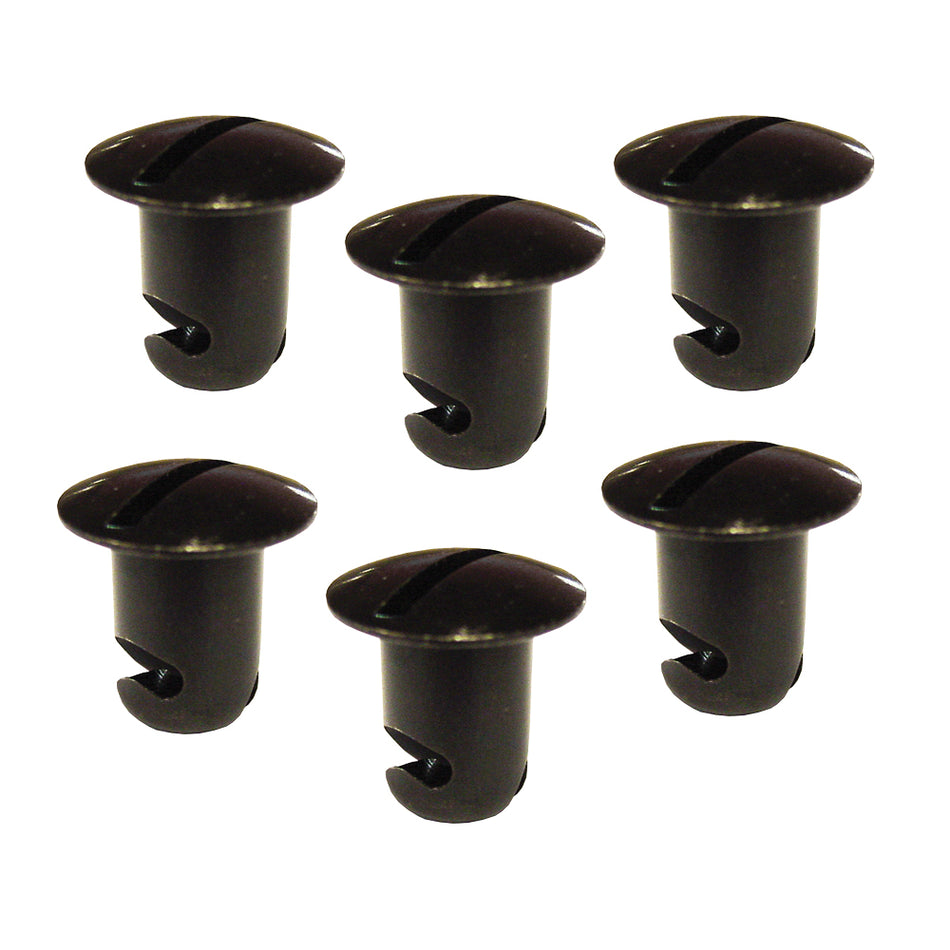 Aluminum Black Anodized Quick Turn Dzus Style Fastener - 6 Pack