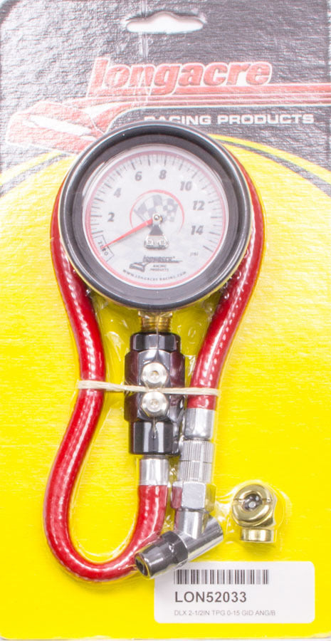 Tire Pressure Gauge 0-15 psi Dual Bleed Deluxe