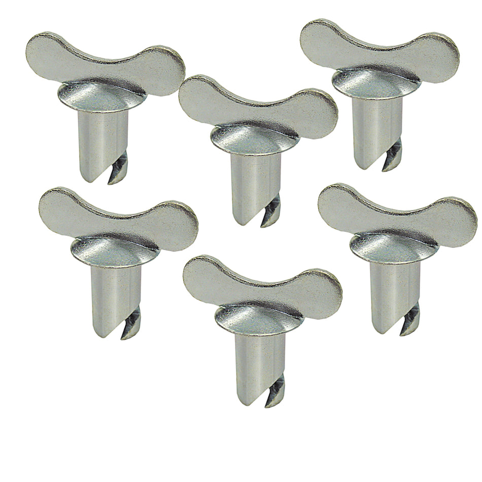 Winged Oval Head Quarter Turn Fasteners - 6 Pack
